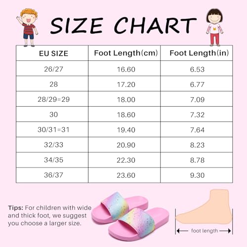 Badelatschen Kinder Sommer Hausschuhe Badeschlappen Jungen Mädchen rutschfeste Dusch Badeschuhe Strand Sandalen(Sterne Glitzer 31EU)