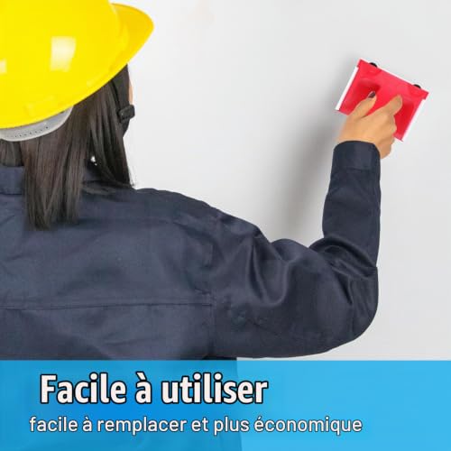 Coupe-Bordure à Peinture avec 2 Pièces Recharges de Tampons de Remplacement, Outil de Peinture de Bord pour Mur Plafonds Coins Bords Garnitures de Peintre Fournitures de Peinture – vue 6