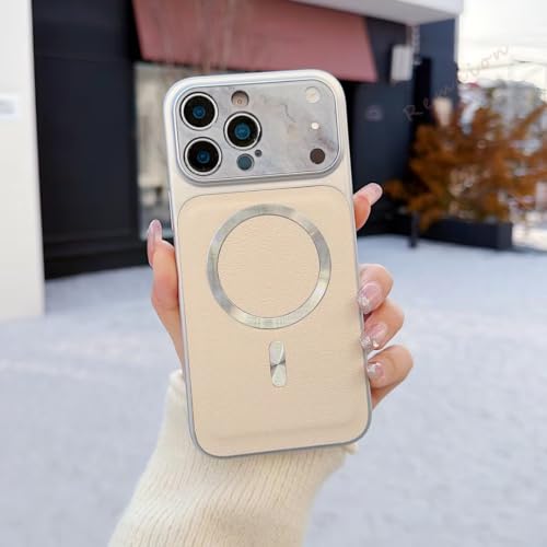 Étui cuir iPhone 16 Plus blanc pour un quotidien élégant
