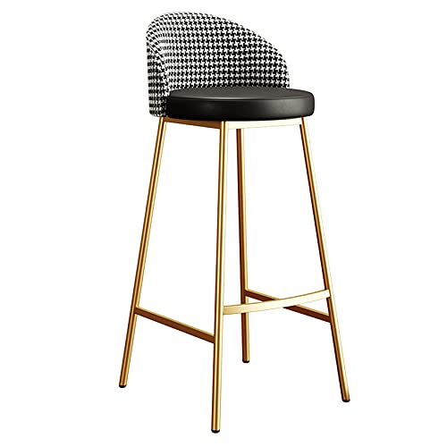 Tabourets de bar modernes en faux cuir noir 75 cm pour comptoir de cuisine