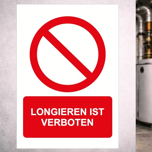 Panneau d'avertissement en aluminium - Interdiction de longer 297x420mm