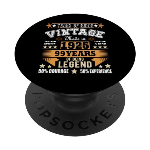 99 cumpleaños, las leyendas nacieron en 1925, vintage 99 años PopSockets PopGrip Intercambiable