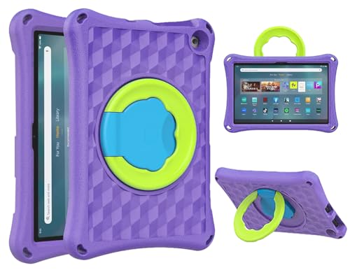 New 10in Tablet Case for Kids(2021/2023 Release 11th/13th Generation),DJ&RPPQ ipad 10 case Light Weight Anti Slip Shockproof Kids Friendly Case for 10 inch Tablet. (Purple)