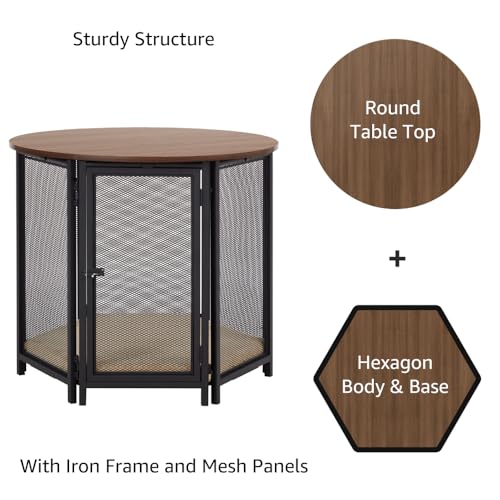 beeNbkks Móveis hexagonais para cães pequenos com almofada removível, móveis para animais de estimaç