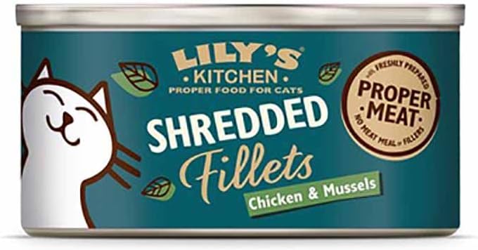 Shredded Fillets Chicken & Mussels in Broth Wet Cat Food - 70G