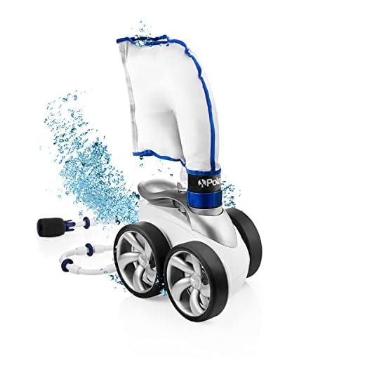 Polaris P39 Pressure Side Pool Cleaner - All Wheel Drive - TailSweep PRO - Dual Chamber SuperBag - Cleans All In-Ground Pool Types WE000008