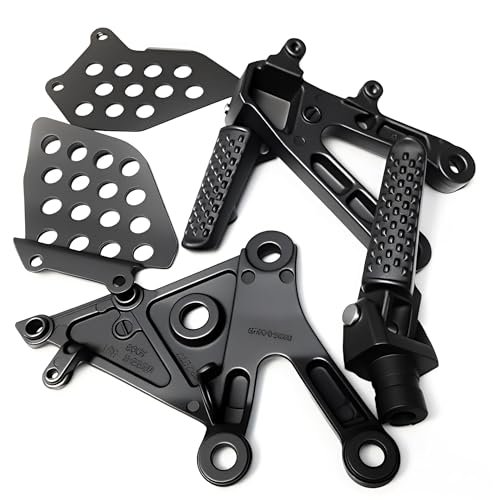 Image of Motorcycles Footpegs Front Footrest Bracket for Honda CBR600RR CBR 600RR 2003-2006 2004 2005 Black