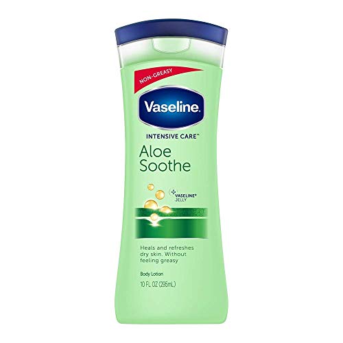 Vaseline Intensive Care Total Moisture Body Lotion, Aloe Fresh, 10 Ounce, (Pack of 3)