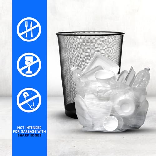 Image of Victoria Bay Clear 10 Gal Trash Liners | 24 inch x 24 inch | 1000 Ct Perf Rolls | Wholesale Value for Offices, Restrooms & Commercial Use - Clean, Reliable & Built for Everyday Business Needs.
