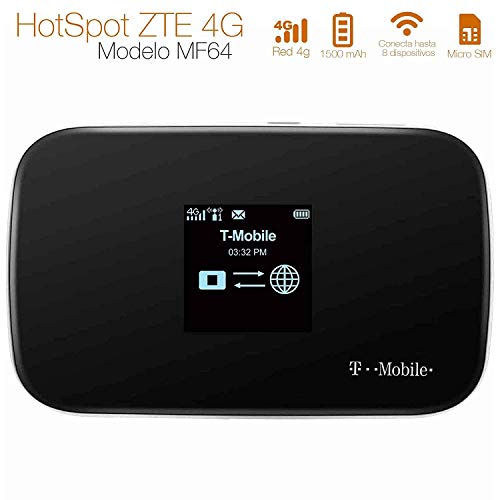 Zte Z64 | Mobile Wifi Hotspot 4G Router Mf64 | Up To 21Mbps Download Speed | Up To 8 Connected Devices | Create A Wlan Anywhere | (T-Mobile) #TOP5