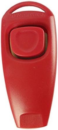 Xmowes MULTIFUNCTIONAL ULTRASONIC DOG WHISTLE TO STOP BARKING AND DOG CLICKER TRAINING (Red)
