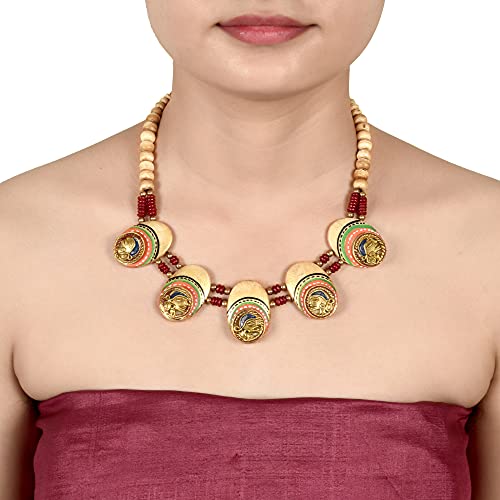 Image of AAKRITI ART CREATIONS Handcrafted Ethnic & Tribal Necklace Collection | Dhokra, Boho, Talisman & Statement Designs | Artisan Collar, Pendant & Lariat Jewelry for Women