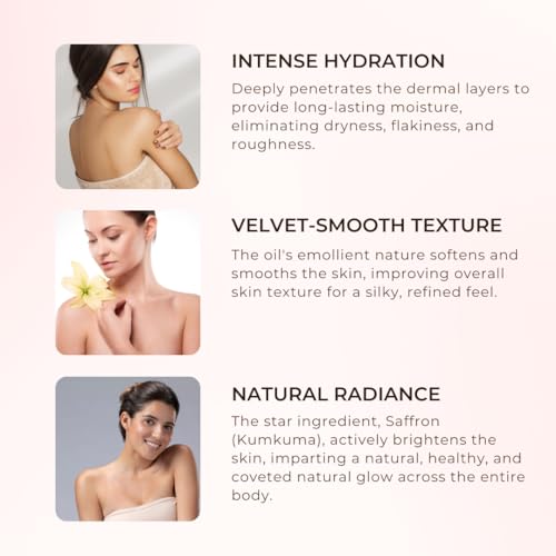 Image of Kumkumadi Body Oil For Deep Hydration and Natural Glow | Full-Body Radiance 100% Natural, Taila Paka Vidhi Crafted- 100ml
