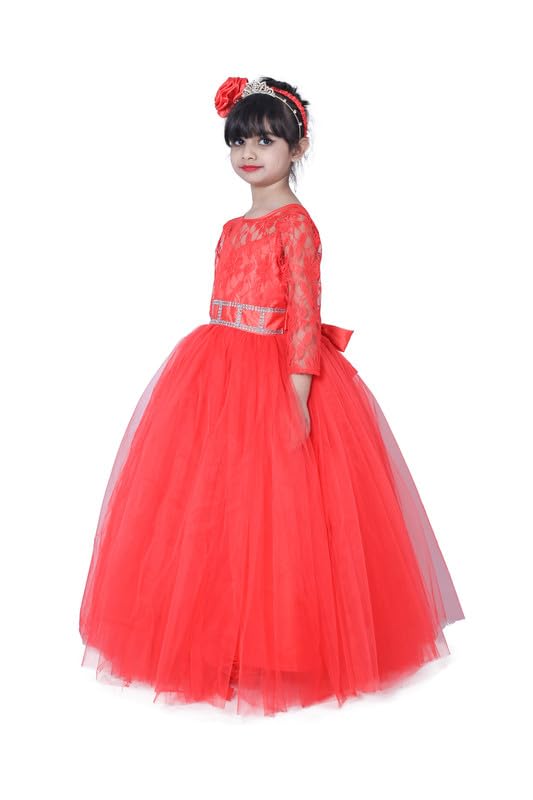 Image of Girl's Synthetic A-Line Maxi Dress