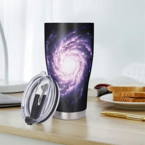 Rosa Galaxie - Taza térmica de acero inoxidable con doble pared aislada al vacío, taza de café con tapa, a prueba de… - Imagen 8