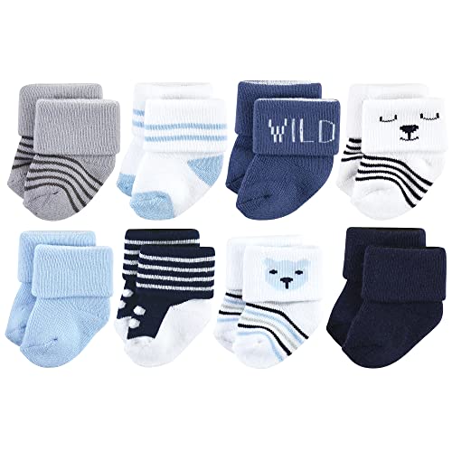 Image of Hudson Baby baby-girls Cotton Rich Newborn and Terry Socks