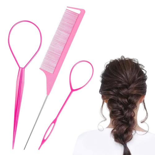 Wosyoodo Frisurenhilfe, Haar Tail Twister, Zopf Hilfe für DIY Frisuren, Rose Frisurenhilfe Band, Dutt Styler, Haartwister, Flechthilfe Haare, Hair Twister Für Frauen, Mädchen