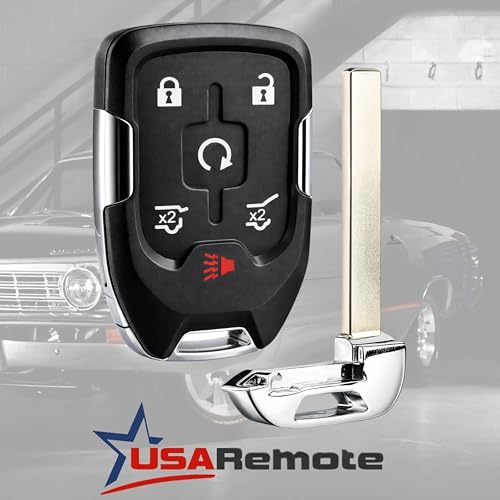Image of 1x Smart Key Fob Replacement for 2015-2020 Chevy Suburban Tahoe GMC Yukon Yukon XL, HYQ1AA 13580802, Push to Start Only, Self Programmable with One Working Key