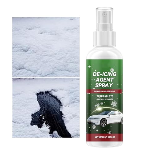 Descongelante para parabrisas de coche, 100 ml, en espray para eliminar la nieve, para parabrisas de coche, camión, garaje, autopista, aparcamiento