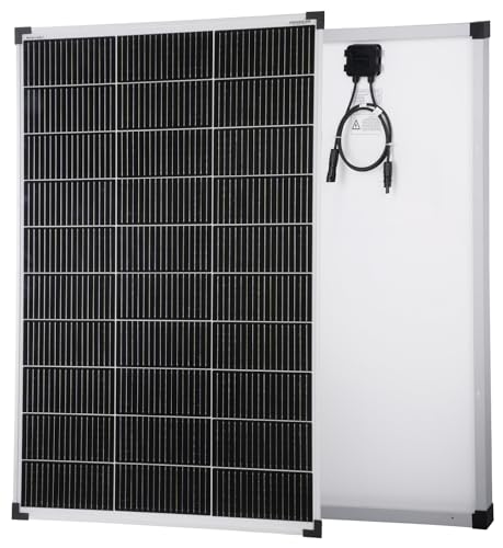 Image of Solar Panels 100W 18V for 12V System, Solar Panel for RV, A+ Grade Solar Module N-Type 25% High Efficiency16BB Waterproof IP68 for Cabin Van Camp Marine Home Farm Roof Off-Grid(38.6"x22.8",Single)