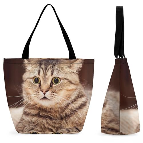 Sac à main pour femme chat brun mignon : fini le manque de place en voyage