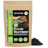 Alpi Nature Pu Erh Tè BIO dello Yunnan 100g, Tè Pu Erh a Foglie Sfuse, Naturalmente Caffei...