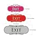 Designer EXIT Sign - Brushed Gold - Large (1 Pack)