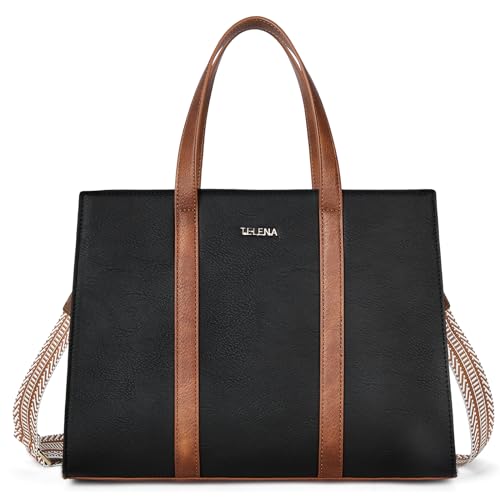 Image of Telena Leather Tote Bag for Women Waterproof Woven Womens Tote Purse and Handbags for Work Travel Shopping
