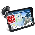GPS Navigation for Car, Latest 2025 Map,9 inch Touch Screen Real Voice Spoken Turn-by-Turn Direction Reminding Navigation System for Cars, Vehicle GPS Satellite Navigator with(Free Lifetime Updates)