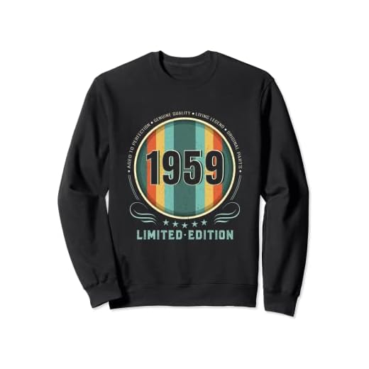 Camiseta vintage 1959 para mujer, edición limitada, cumpleaños 1959 Sudadera