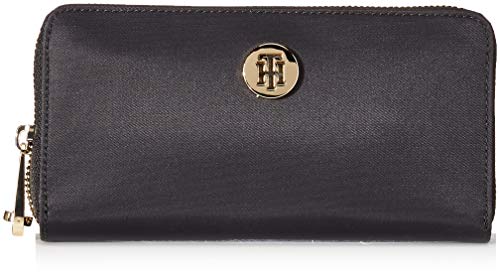Portefeuille Tommy Hilfiger Poppy de grande taille noir au design iconique