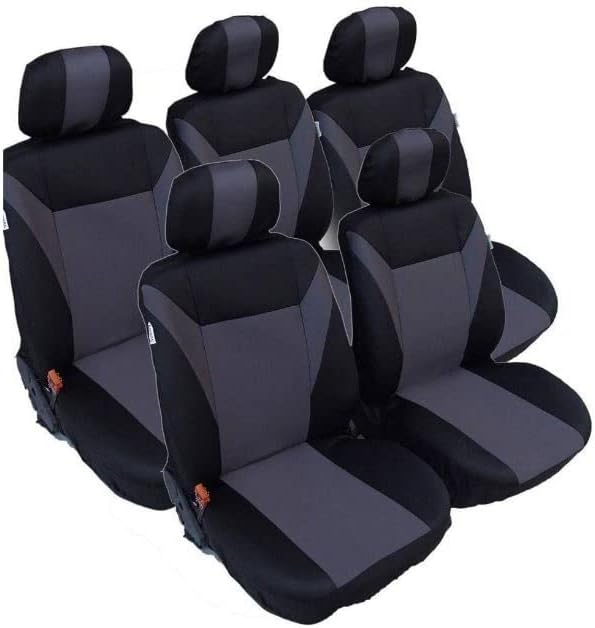 Housses De Siège Auto Avant Flexzon - Gris-Noir, Universelles, Neuves