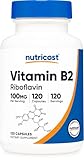 Nutricost Vitamin B2 (Riboflavin) 100mg, 120 Capsules - Gluten Free and Non-GMO