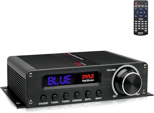 Pyle Bluetooth Stereo Amplifier - 5.1 Channel Wireless Hi-Fi Home Audio Receiver with HDMI, AUX, FM Antenna, Subwoofer & Speaker Inputs, Surround Sound System for Home Theatre