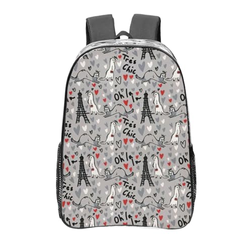 Sac à dos furet transparent contre l'attente aux contrôles de sécurité