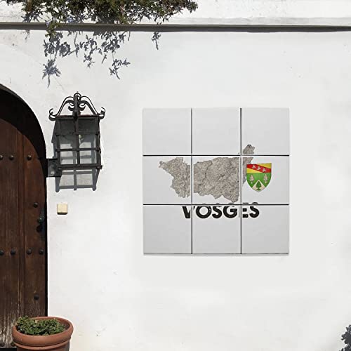 Carreaux Céramique Vosges Epinal lot de 9 fresque murale 45cm