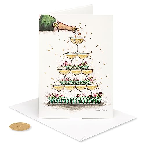 Image of Papyrus Wedding Card - Designed By Bella Pilar, Glitter Free (Overflowing with Love)