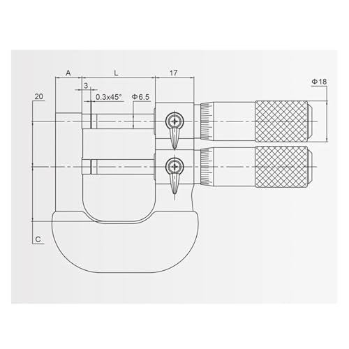 Micrómetro ajustable 0-25 mm con límite 0.002mm miniatura 3