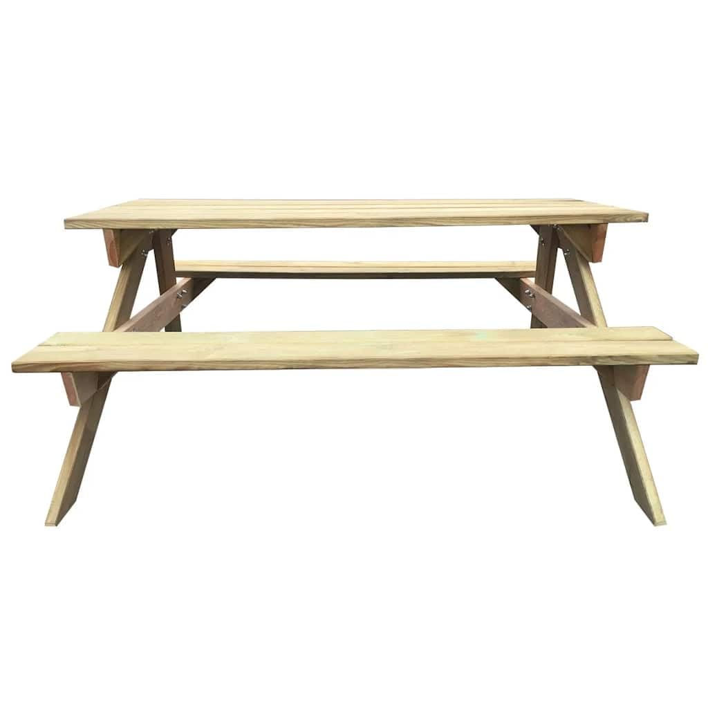 vidaXL Table de Pique-Nique Table de Jardin Terrasse Meuble Extérieur Bois