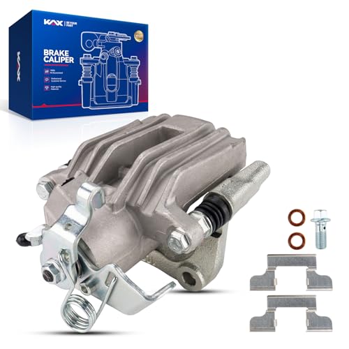 Image of KAX Disc Brake Caliper Assembly Fit for Volkswagen Jetta 2000-2005, Audi TT Quattro 2000-2006, Rear Right Passenger Side, 19B2574