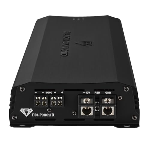Image of Black Diamond DIA-P2000x1D Car Audio Amplifier Class D 1-Channel Monoblock Amp 2000 Watts Rms Remote Level Control Included (Renewed)