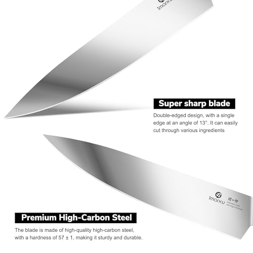 Image of imarku Chef Knife 8 Inch, Ultra Sharp Stainless Steel Kitchen Knife with Ergonomic Handle, Professional Cooking Knife for Meat, Vegetables & Fruits, Rust Resistant Chef's Knife with Gift Box