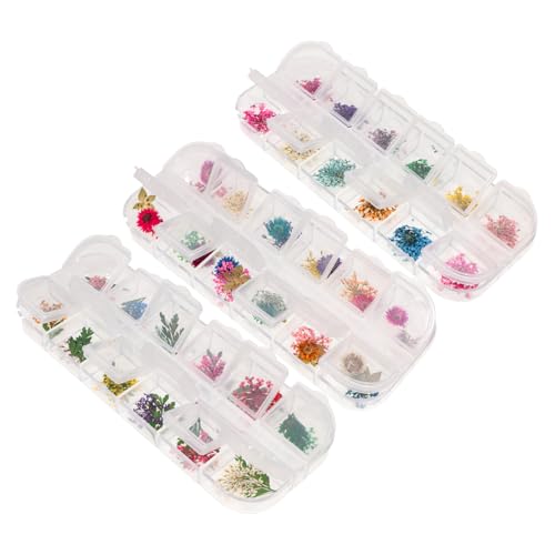Flores secas para manualidades en resina, pack de 3 miniatura 1