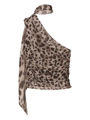 10 Best Halter Tops for Women That Will Elevate Your Summer Wardrobe 6 Women's Leopard Halter Crop Tank Top
