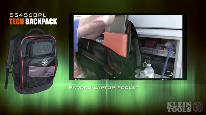 Klein Tools 55455M Tool Bag, Tradesman Pro Tech Bag with Laptop