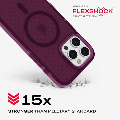 Image of Tech21 EvoCheck for iPhone 16 Pro Max Compatible with MagSafe - Impact Protection Case - in Plum