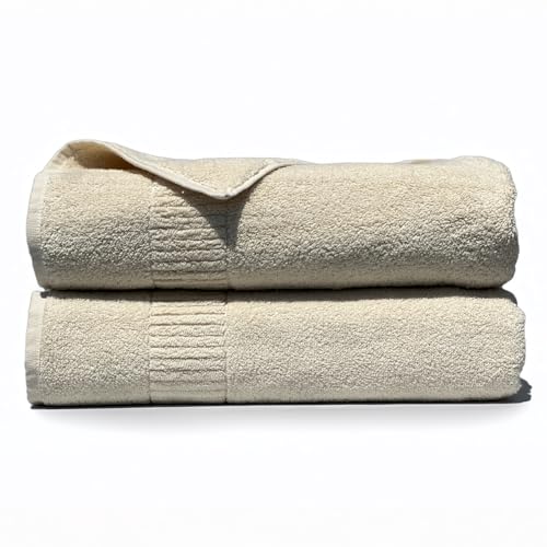 IKEUCHI ORGANIC Bath Towel 28 x 53 Oeko-Tex Class1 Certified, Pack of 2,ORGANIC330 (Ivory)