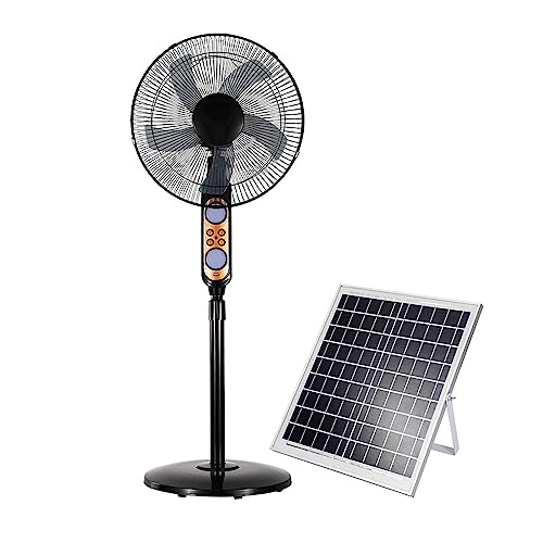 Ventilateur de sol solaire 16 pouces télécommandé 4 vitesses