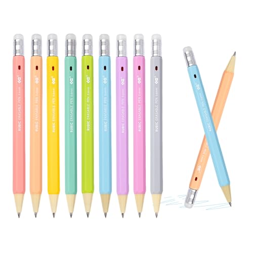 Set de bolígrafos borrables gel, 0.6mm, 9 colores pastel