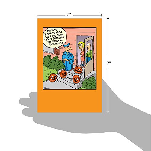 Nobleworks - Happy Halloween Card Funny - Fun Cartoon Humor, Spooky Greeting Notecard With Envelope - Smashed Pumpkins C6230Hwg #TOP5